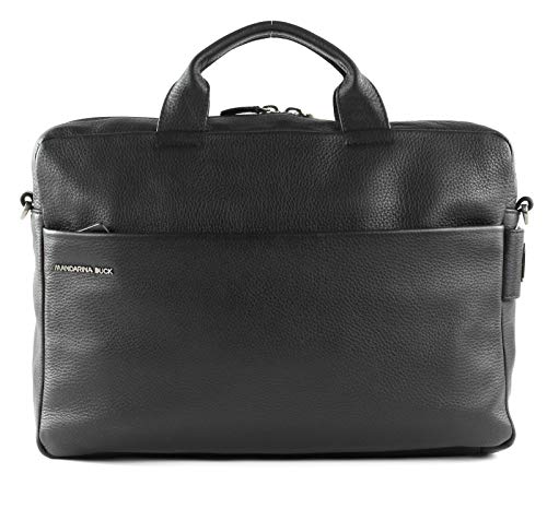 Mandarina Duck Detroit Briefcase cuero Black