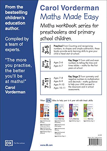 Maths Made Easy Ages 5-6 Key Stage 1 Beginner (Made Easy Workbooks)