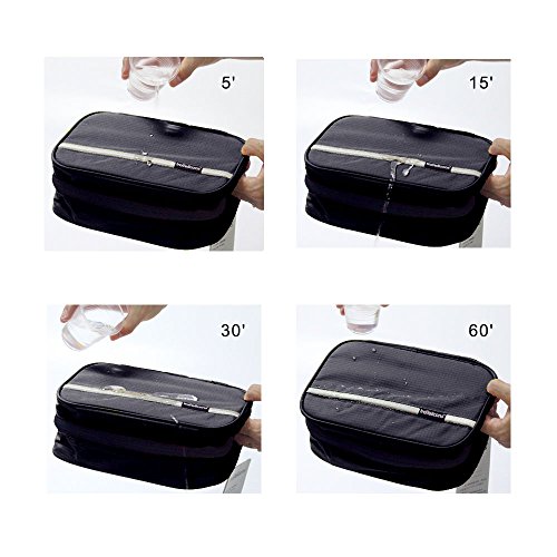 Maxchange Neceser de Viaje para Colgar, 4 Compartimentos Impermeable Plegable Bolsa de Aseo, Organizador para Negocios Viajes Vacaciones Actividades al Aire Libre