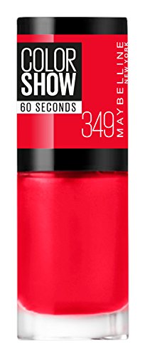 Maybelline Color Show 349 Power Red - esmaltes de uñas (Rojo, Power Red, Francia)