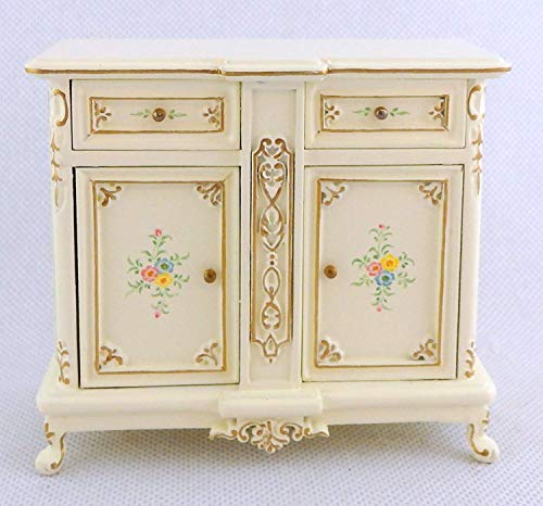 Melody Jane Casa Muñecas Pintado a Mano Crema Armario Credenza Miniatura JBM 1:12 Muebles