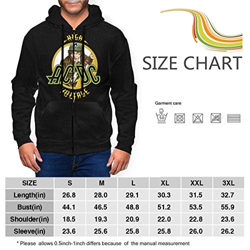 Men's Crew Sweatshirt, ACDC High Voltage Mens Hoodie Pullover Sweatshirt Black