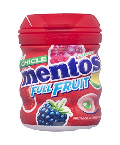 Mentos Chicle Frutas Silvestres, Sin Azúcar - 6 unidades de 60 gr. (Total 360 gr.)