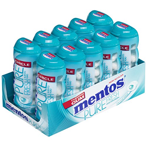 Mentos Chicle Menta Verde, Sin Azúcar - 10 unidades de 30 gr. (Total 300 gr.)