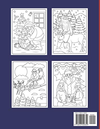 Merry Christmas Coloring Book: Christmas Coloring Book For Seniors, Large Print