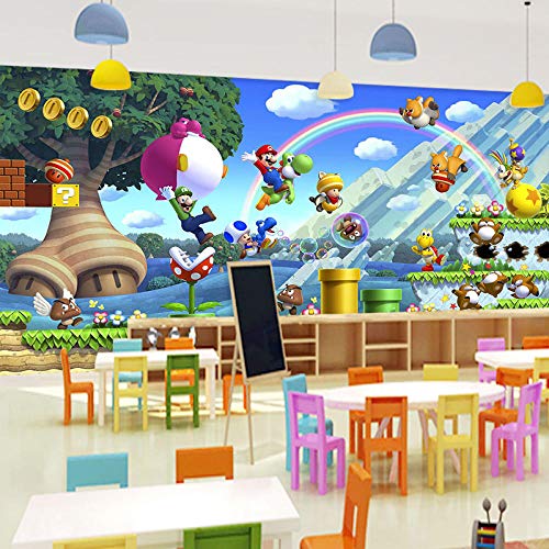 MGQSS fondo de pantalla mural Parque de atracciones de personajes de chica juego Autoadhesivo 3D póster foto Hogar decoración dormitorio sala cocina televisión corredor oficina Cuarto (W)400x(H)280 cm