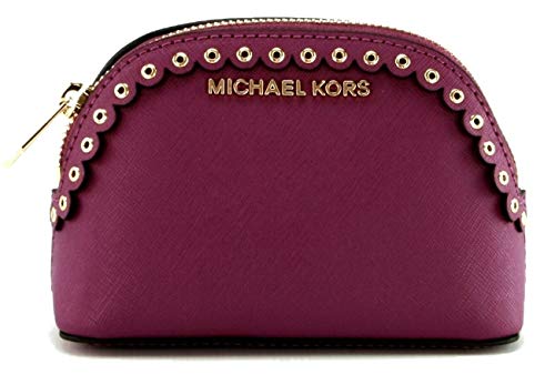 Michael Kors Jet Set Maquillaje Bolsa de Viaje Bolsa Saffiano Cuero con Ojales Detalle