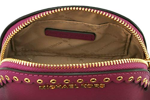 Michael Kors Jet Set Maquillaje Bolsa de Viaje Bolsa Saffiano Cuero con Ojales Detalle