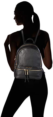 Michael Kors Rhea Zip, Mochila para Mujer, Negro (Black), 12.7x31.8x24.1 cm (W x H x L)