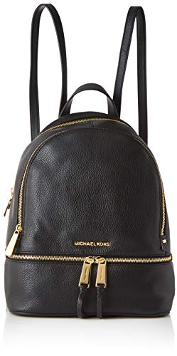 Michael Kors Rhea Zip, Mochila para Mujer, Negro (Black), 12.7x31.8x24.1 cm (W x H x L)