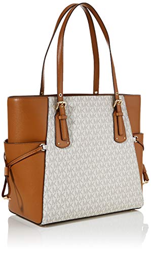 Michael Kors Voyager, EW TOTE para Mujer, Vainilla/Acrn, Small