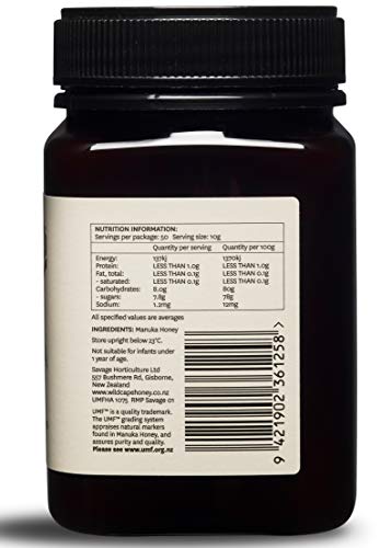 Miel de Manuka Wild Cape UMF 8+ (MGO 182+) East Cape, 500g