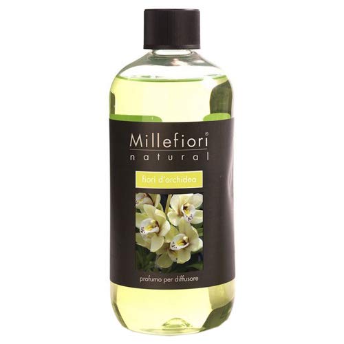 Millefiori Milano – Fiori di Orchidea Natural Recambio para difusor, Amarillo, 7,6 x 6,5 x 17,7 cm