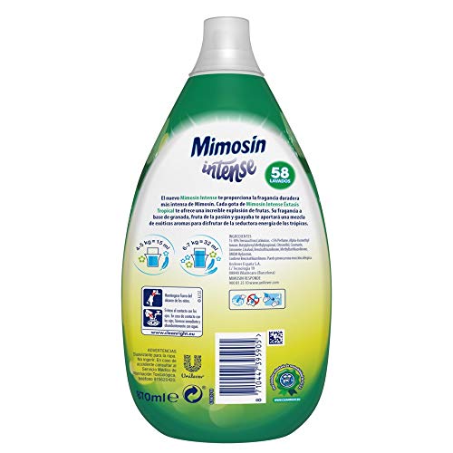 Mimosín Intense Extasis Tropical Suavizante Concentrado para 58 Lavados - Paquete de 6 Suavizantes