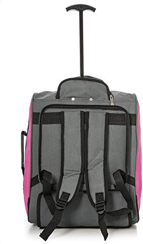 Minimax Equipaje Infantil niños Cabina de Equipaje Maleta Trolley con la Mochila y la Bolsa para su Favorito Juguetes/muñecas/Peluches (Rosa)