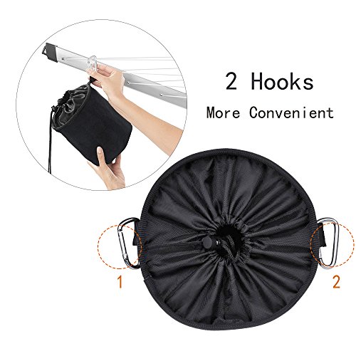 MIYA Yami® Bolsa para Pinzas, Durable y sólido e Impermeable Bolso de la Pinza de Ropa con 2 Clips de la Percha para el Uso de Interior y al Aire Libre