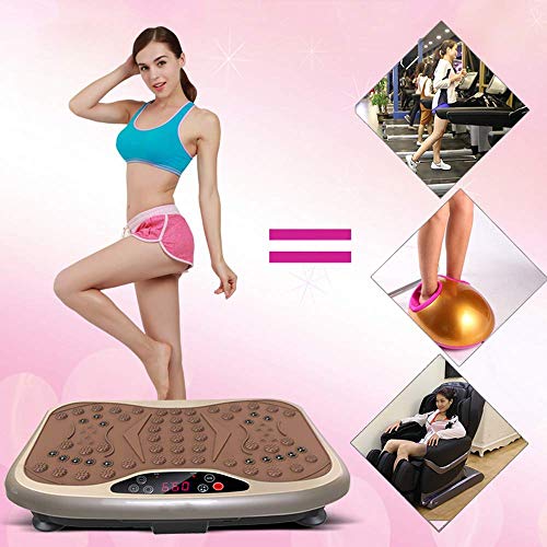 MJ-Sports Placa de Potencia de vibración Delgada y compacta con USB y Bluetooth Reproductor de música y Terapia magnética - Crazy Style Slim Massage Fitness Oscillating Plate Mini