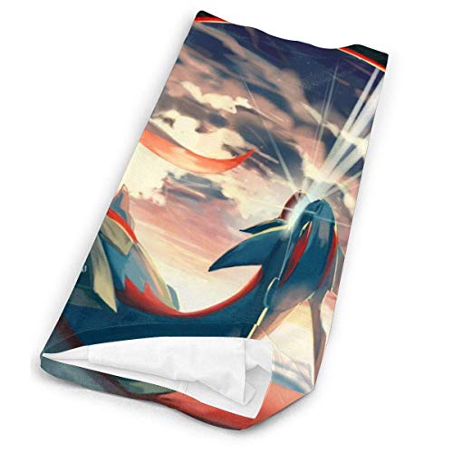 MJKII Mega Salamence Anime dibujos animados variedad turbante cara cuello calentador bufanda pasamontañas Unisex suave a prueba de viento novedad diadema para deportes senderismo