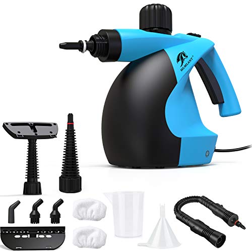 MLMLANT - Limpiador de vapor multiusos 350 ml – limpiador a vapor de mano con 11 accesorios para eliminar manchas con alfombra, azulejos, asientos de coche