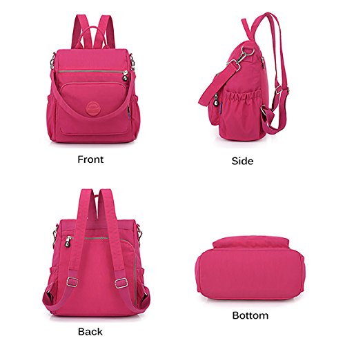 Mochila de Mujer, JOSEKO Bolsos para Mujer Multi-función Anti-Robo Mochila Impermeable de Nylon Bandolera Doble Bolsos de Hombro Doble para Las Mujeres de la muchedumbre