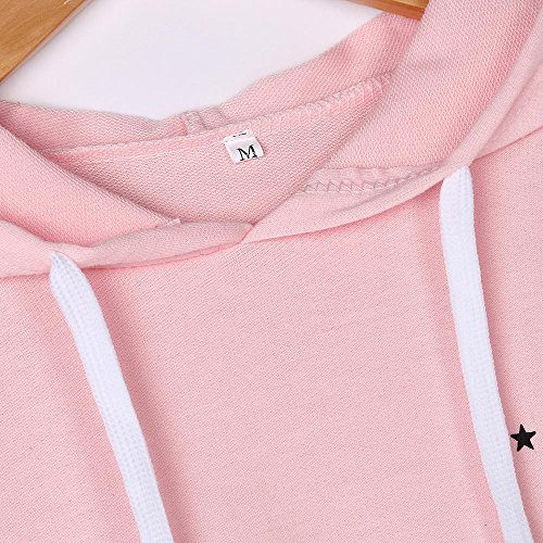 Moda para Mujer Sudadera de Manga Larga con Capucha Estampada Causal Tops Blusa