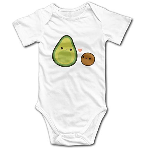 Mono de bebé con aguacate y piedra de aguacate y bonito, unisex, de 0 a 24 meses Blanco blanco 2 mes