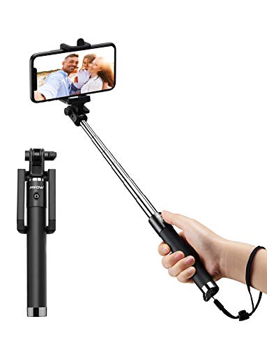 Mpow Palo Selfie Movil, Selfie Stick Bluetooth Diseño ligero, inalámbrico palo selfie con Bluetooth Remoto Compatible iPhone 11/11 Pro Max/XS Max /XR/X/8/7/ 6, Galaxy S10/S9/S8, etc