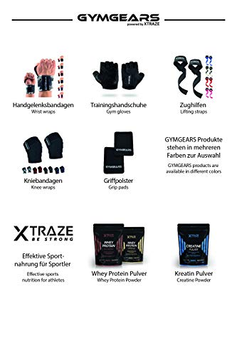 Muñequeras deportivas [set de 2] de 45 cm - muñequeras profesionales, para deportes de fuerza, levantamiento de pesas, culturismo, Crossfit y entrenamiento - Adecuadas para mujeres y hombres, negro