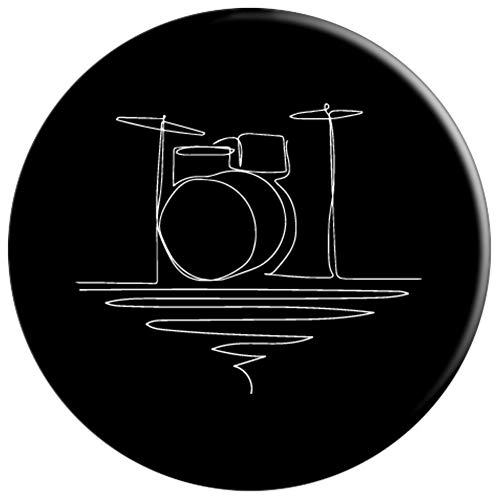 Music Drum Line Art Abstract Minimalist Cool Drummer Gifts PopSockets Agarre y Soporte para Teléfonos y Tabletas