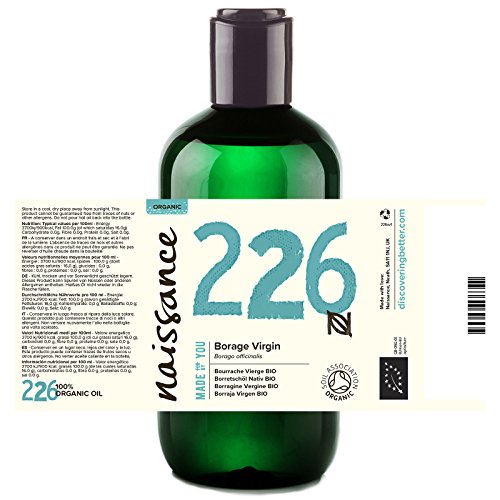 Naissance Borraja Virgen BIO - Aceite Vegetal Prensado en Frío 100% Puro - Certificado Ecológico - 500ml (2x250ml)