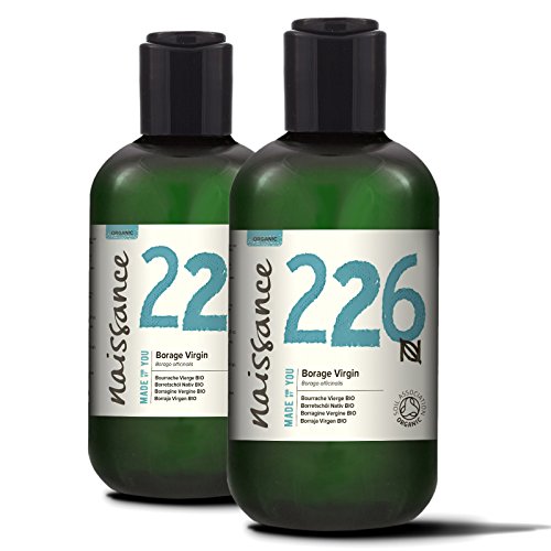 Naissance Borraja Virgen BIO - Aceite Vegetal Prensado en Frío 100% Puro - Certificado Ecológico - 500ml (2x250ml)