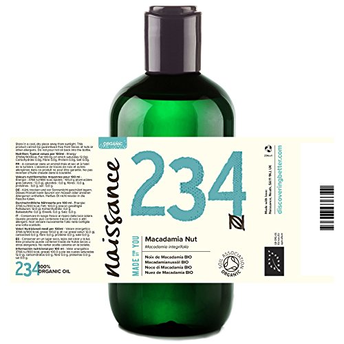 Naissance Nuez de Macadamia BIO - Aceite Vegetal Prensado en Frío 100% Puro - Certificado Ecológico - 250ml