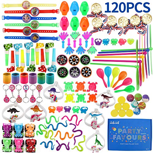 nicknack Goodie Bag Fillers para niños, 120PCS Prize Box Fillers, Regalos de Fiesta de cumpleaños Surtidos para niñas, premios de Carnaval, premios de Clase