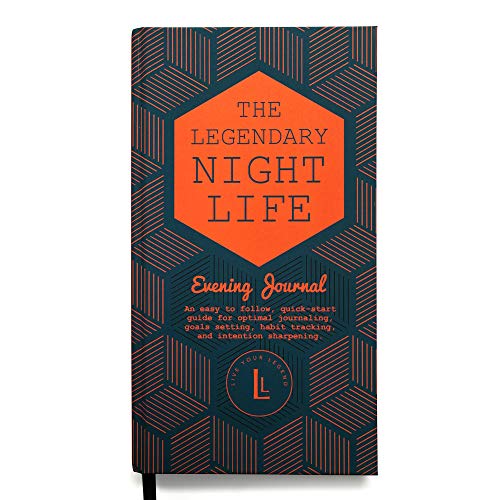 Night Journal by Legendary Life - Research Based, Guided Journal with Prompts that Empower You to End Your Day with Gratitude, Organization, and Goals Setting- Habit tracker- Hardcover or Spiral Bound