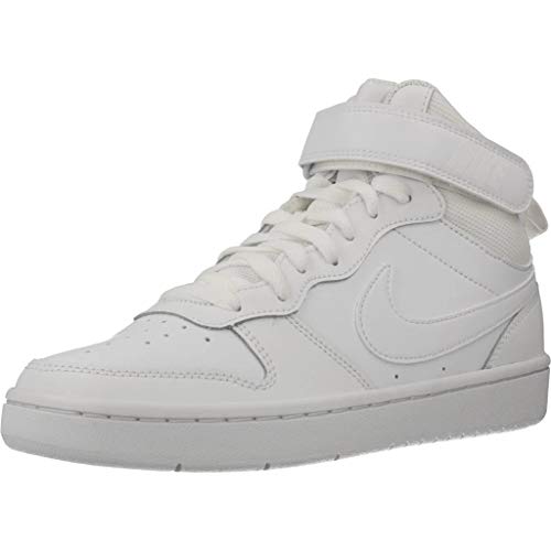 Nike Court Borough Mid 2 (GS), Sneaker Unisex-Child, White/White-White, 35.5 EU