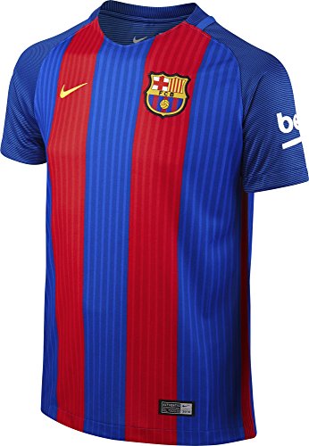 NIKE FCB YTH SS Hm Stadium JSY Camiseta Línea F.C. Barcelona, Niños, Azul (Sport Royal/Gym Red/University Gold), XL