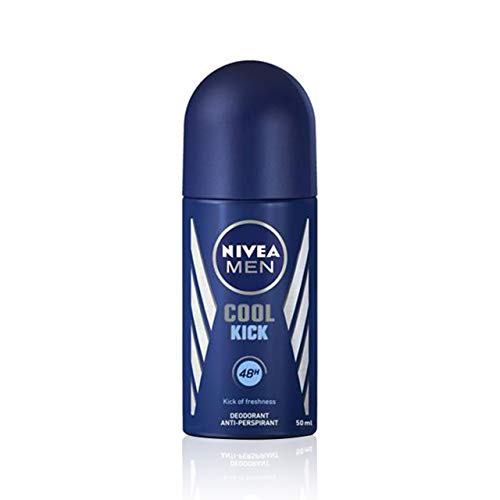 NIVEA MEN Cool Kick Roll-on (1 x 50 ml), desodorante de hombre con un golpe de frescor, desodorante antitranspirante para el cuidado masculino