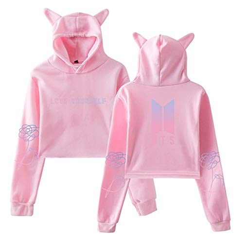 NOCY&ZL Sudaderas con Capucha para Mujer BTS Fans con Capucha Casual de Cool Calle Invierno Chic para Mujer