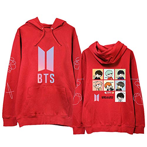 NOCY&ZL Sudaderas con Capucha para Mujer BTS Fans con Capucha Casual de Cool Calle Invierno Chic para Mujer