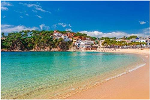 Nonebranded Puzzle Jigsaw Rompecabezas Adulto 500 Piezas Paisaje del Mar Llafranc Cerca De Calella De Palafrugell Cataluña Barcelona España Paisaje Puzzle De 500 Piezas