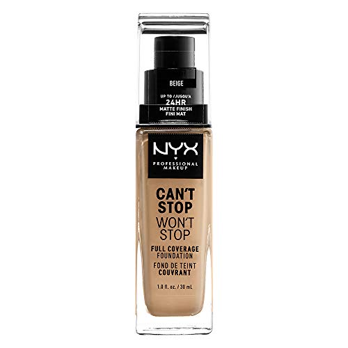 NYX Professional Makeup Base de Maquillaje Can't Stop Won't Stop Foundation, Pack de 1