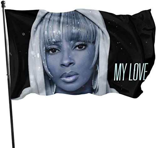 Oaqueen Banderas, Bandera del Jardin, Mary J Blige Seasonal Bandiera Set for Outdoors 3x5 Ft