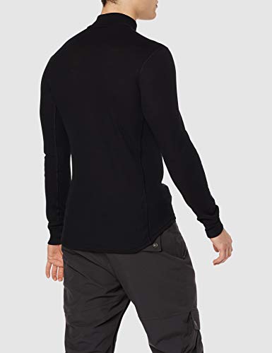 Odlo Bl Top Turtle Neck L/S Half Zip Active W Camiseta, Hombre, Black, XL