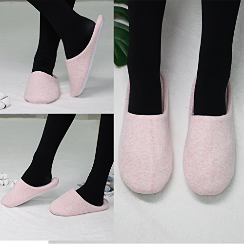 ofoot Zapatillas de casa para Mujer, Zapatos de casa Antideslizantes de algodón Lavable de Espuma viscoelástica