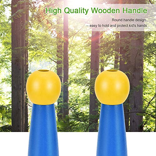 OTraki Comba Saltar Adjustable 2M Cuerda Saltar Niños Infantil con Mango de Madera Skipping Rope Kids Adecuado para Fitness, Pérdida de Grasa o Actividad al Aire Libre, Azul