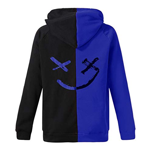 Overdose Sudadera Hombres Patchwork Slim Fit Hoodie OtoñO Moda Outwear Nueva Blusa Adolescente Top 2018 Sudadera (Medium, Azul)