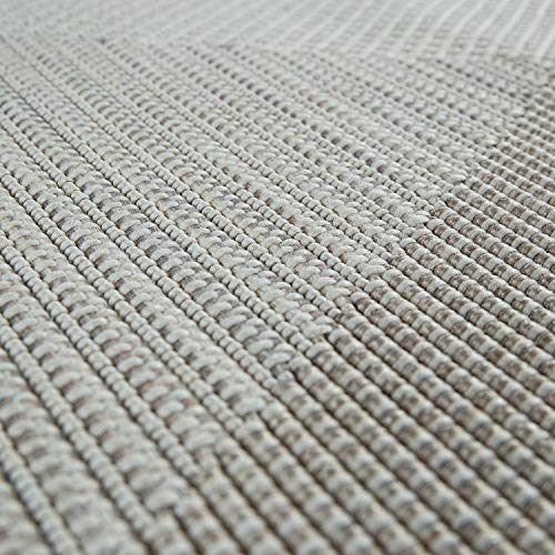 Paco Home Alfombra De Tejido Plano Interior Y Exterior Motivo Geométrico Diseño Rombos Beige, tamaño:120x170 cm