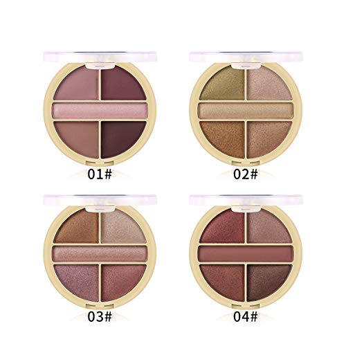 Paleta de sombras de ojos Paleta de maquillaje de 5 colores Eyeshadow Palette Brillo natural Mate Smokey Nudes Sombra de ojos en polvo Fácil de llevar