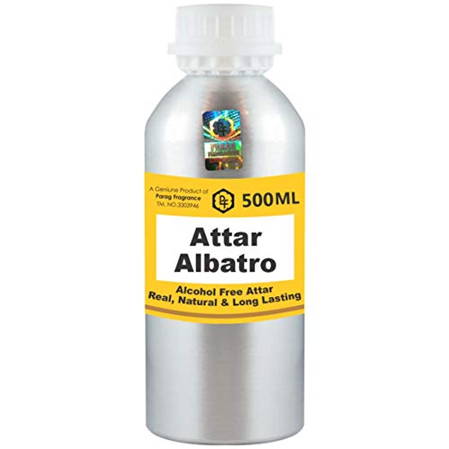 Parag Fragrances Albatro Attar 500 ml - Paquete al por mayor de Attar (sin alcohol, attar de larga duración para hombres, mujeres y uso religioso) World's Best Attar | Itra | Aceite aromático | Aroma