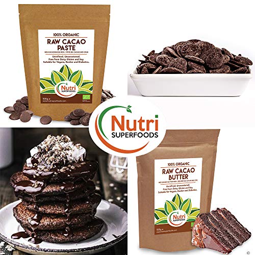 Pasta de Cacao Bio Cruda / Masa en obleas / botones - Sin endulzar, sin refinar y 100% chocolate puro - 500g